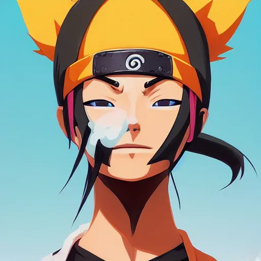 Image similar to face icon stylized minimalist naruto, loftis, cory behance hd by jesper ejsing, by rhads, makoto shinkai and lois van baarle, ilya kuvshinov, rossdraws global illumination