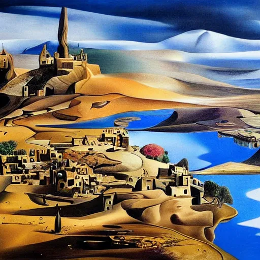 Image similar to kurdistan painted by salvador dali, highly detailed, insanely intricate, award winning art, trending on artstation