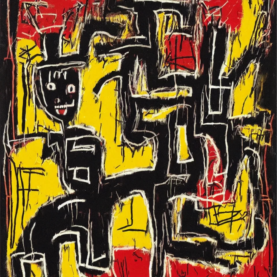 Image similar to black cat by jean-michel basquiat