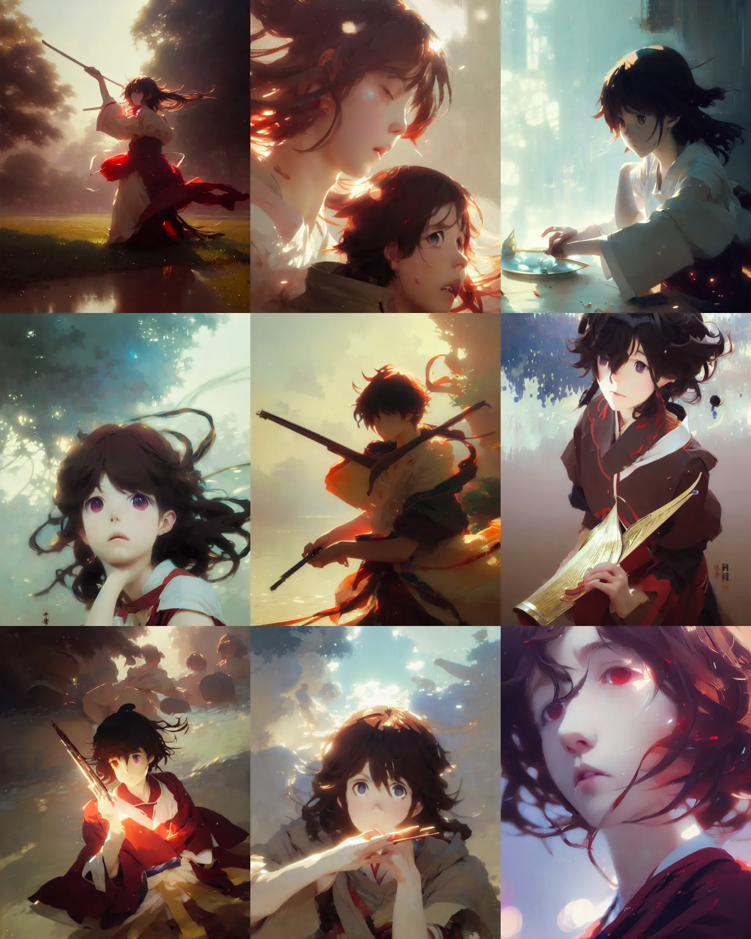 Prompt: sound euphonium anime, intricate, sharp focus, illustration, highly detailed, digital painting, concept art, matte, art by ruan jia and wlop and greg rutkowski, masterpiece