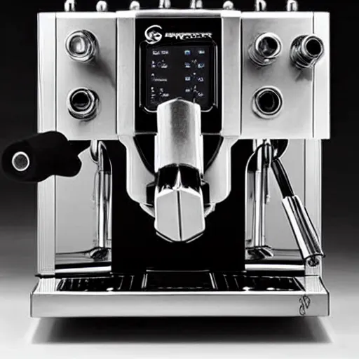 Prompt: an espresso machine designed by giger, detailed, intricate