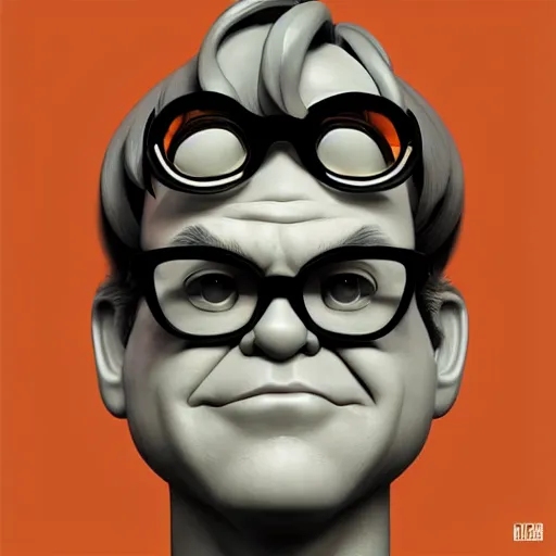 Image similar to face icon stylized elton john statue, behance hd by jesper ejsing, by rhads, makoto shinkai and lois van baarle, ilya kuvshinov, rossdraws global illumination