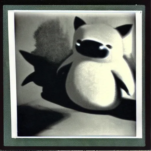 Prompt: 1 9 5 0 s polaroid picture of snorlax