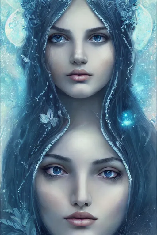 Image similar to portrait of beautiful goddess , 8k, highly detailed, sharp, realistic, in style of Anna Dittmann