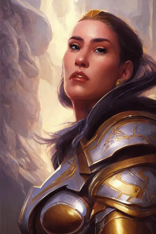 Image similar to amazon valkyrie athena, d & d, fantasy, portrait, highly detailed, headshot, digital painting, trending on artstation, concept art, sharp focus, illustration, art by artgerm and greg rutkowski and magali villeneuve