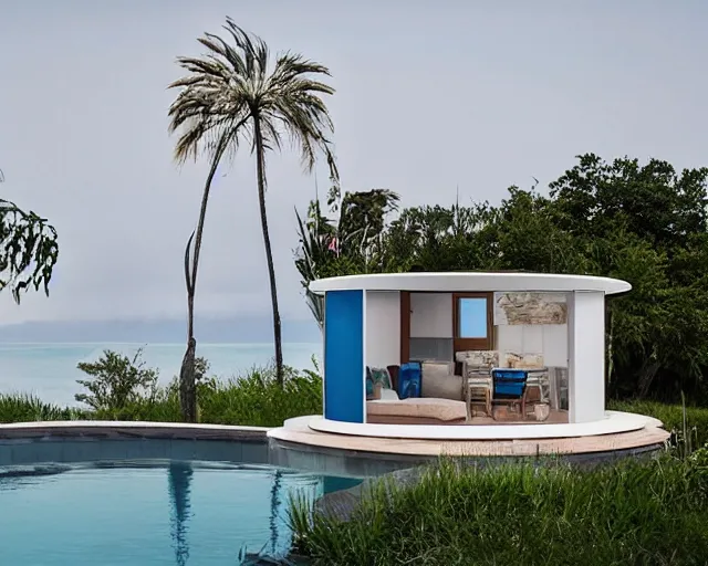 Image similar to modular bikini. modular furniture. modular dome house.