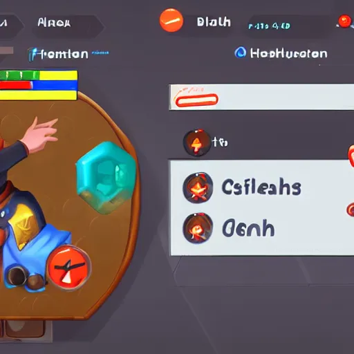 Image similar to stylized game health bar ui, detailed, high quality