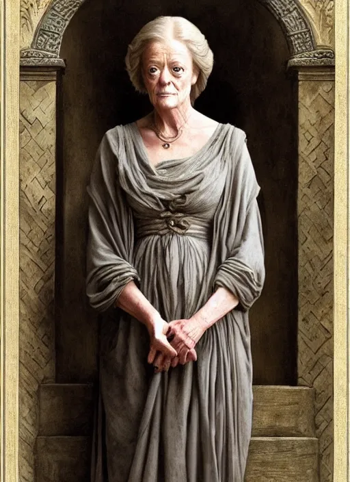 Image similar to maggie smith in game of thrones, bouguereau