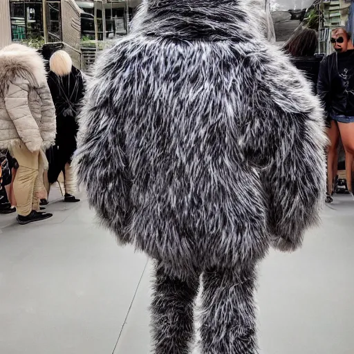 Image similar to love, diverse fluffy cybersuits, from behind, connection rituals, wide wide angle, vivid, elaborate, highly detailed, beautiful lighting