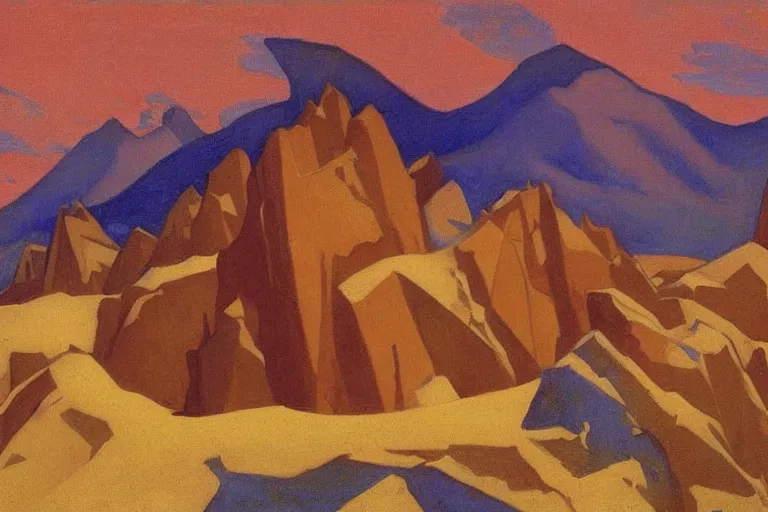 Prompt: artwork by nicholas roerich