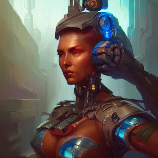 Image similar to a portrait of a beautiful cybernetic amazonian warrior, cyberpunk concept art by pete mohrbacher and wlop and artgerm and josan gonzales, digital art, highly detailed, intricate, sci-fi, sharp focus, Trending on Artstation HQ, deviantart, unreal engine 5, 4K UHD image