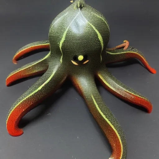 Image similar to vintage 1 9 6 0 s plastic toy of a octopus kaiju,