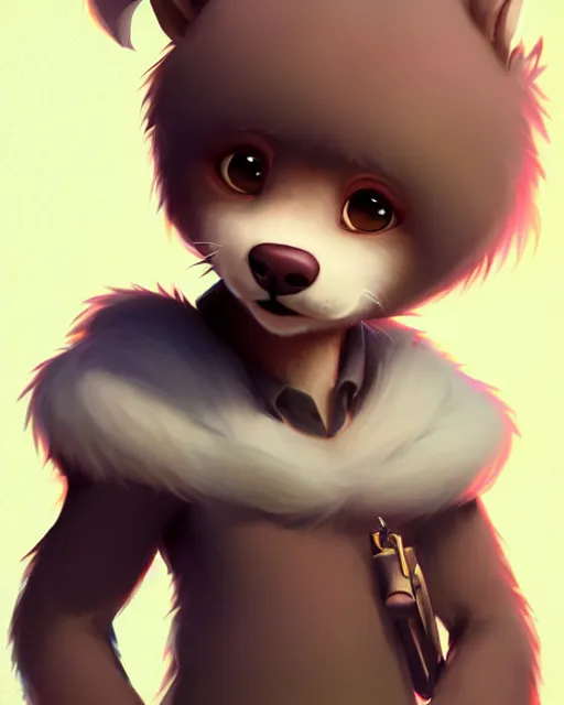 Image similar to character concept art of a cute young male anthropomorphic furry character | | cute - fine - face, pretty face, key visual, realistic shaded perfect face, fine details by stanley artgerm lau, wlop, rossdraws, james jean, andrei riabovitchev, marc simonetti, and sakimichan, trending on artstation