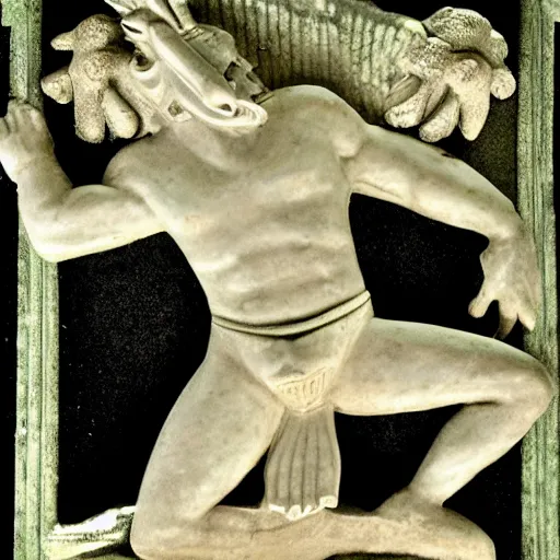 Prompt: grecian god | frog