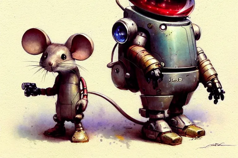 Image similar to adventurer ( ( ( ( ( 1 9 5 0 s retro future robot mouse explorer vehical. muted colors. ) ) ) ) ) by jean baptiste monge!!!!!!!!!!!!!!!!!!!!!!!!! chrome red