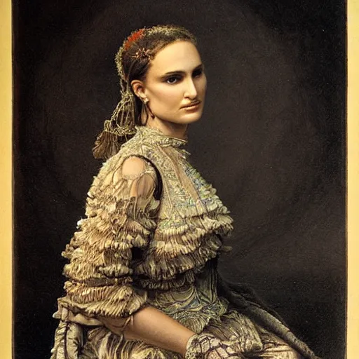 Image similar to portrait of natalie portman by ernst haeckel