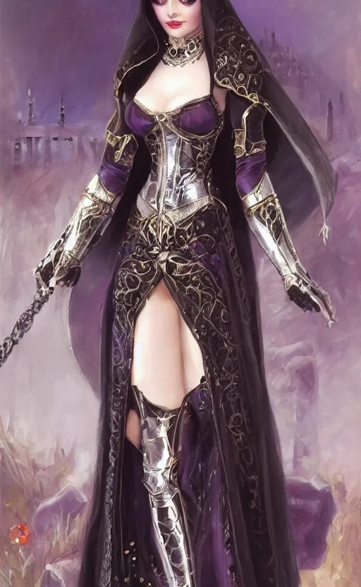 Prompt: Alchemy Imperial Princess knight gothic girl. By Konstantin Razumov, highly detailded