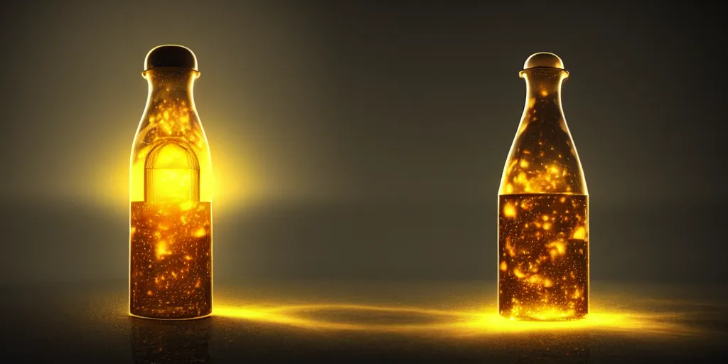 Image similar to the universe contained in a bottle, insanely detailed, unreal render, dramatic light