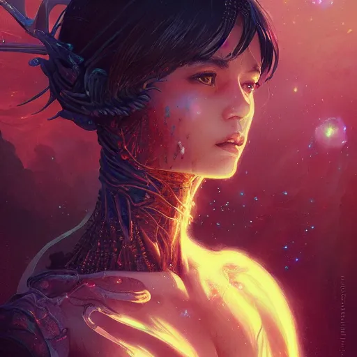 Image similar to alien princess, detailed portrait, intricate complexity, by greg rutkowski, artgerm, ross tran, conrad roset, takato yomamoto, ilya kuvshinov. 4 k, beautiful, cinematic dramatic atmosphere