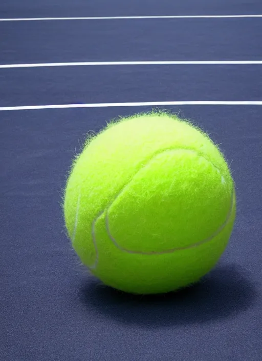 Image similar to full-body photograph of Tennis ball monster , majestic lighting, XF IQ4, 150MP, 50mm, F1.4, ISO 200, 1/160s, natural light