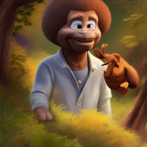 Image similar to Bob Ross is Donkey, hyperdetailed, artstation, cgsociety, 8k