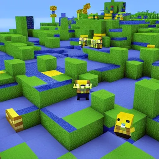 Prompt: “minions in Minecraft, UHD, hyperrealistic render”