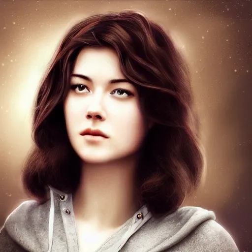 Prompt: young Goddess Mary Elizabeth Winstead, princess of black roses looking searchingly into your eyes. fractal lighting. charcoal shadowing. minute detail. blended shadowing. ultra graphics. ray tracing graphics. supreme colors. ultra image. perfect lighting. perfect pose. uplifting image. hopeful image. she has soft features, feminine features, gorgeous face, wearing a loose hoodie. close up of her face looking at viewer intensely. amazing charcoal art. exact replication of a young Mary Elizabeth Winstead.