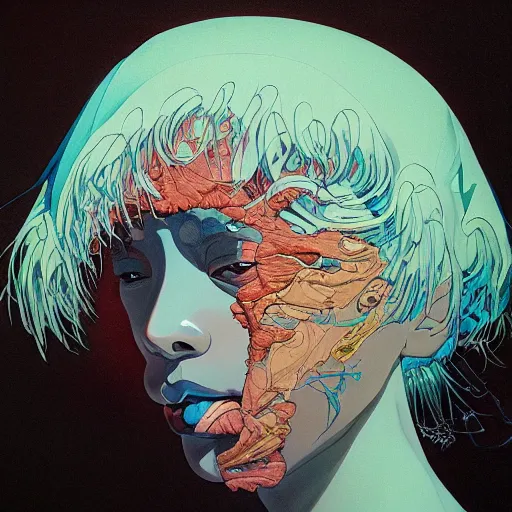 Image similar to citizen portrait soft light painted by james jean and katsuhiro otomo and erik jones, inspired by nigerian akira anime, smooth face feature, intricate oil painting, high detail illustration, sharp high detail, manga and anime 1 9 9 9