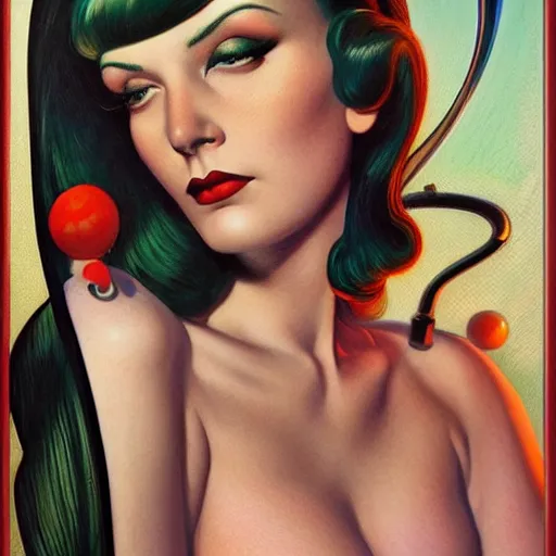 Image similar to a streamline moderne portrait in the style of anna dittmann and donato giancola and virgil finlay.