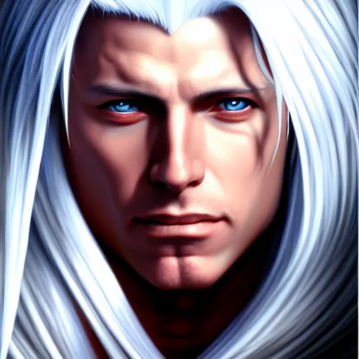 Image similar to a _ fantasy _ style _ portrait _ painting _ of _ sephiroth _ oil _ painting _ unreal _ 5 _ daz. _ rpg _ portrait _ extremely _ detailed _ artgerm _ greg _ rutkowski _ greg