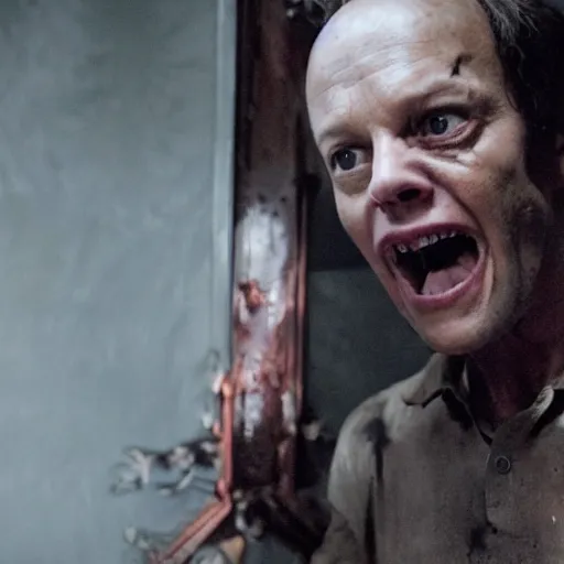 Prompt: a screen still of phil spencer in a horror scene from the movie the conjuring