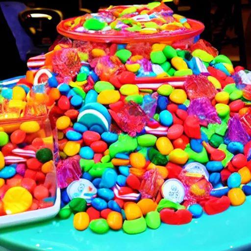 Image similar to island made of candy