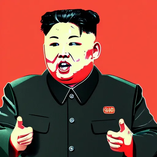 Prompt: highly detailed portrait of kim jong un, communist art style, highly complex