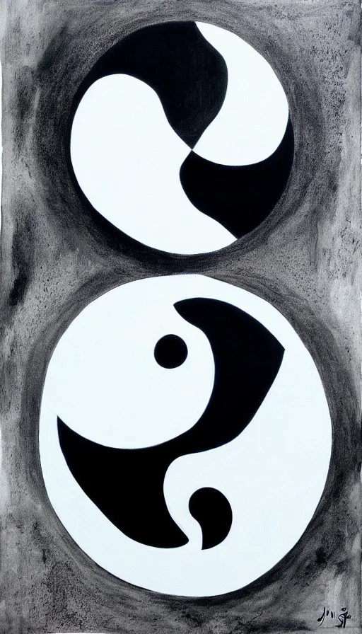 Image similar to Abstract representation of ying Yang concept, by burns jim