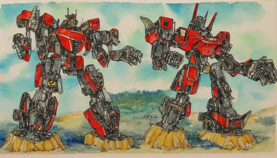 Image similar to gunma mecha in the style of john william water house, watercolor