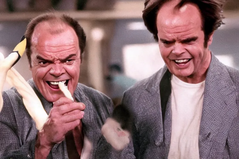 Image similar to Jack Nicholson plays Pikachu, still from the film