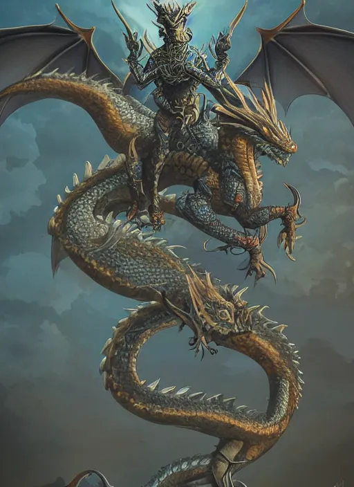 Image similar to minion dragon lord riding dragon on a dusky land by genshin impact, fantasy, intricate, ornate, Hyperdetailed, digital art, behance, artstation, smooth, sharp focus, bokeh, illustration, digital painting, elegant, symmetrical,