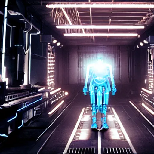 Image similar to movie still of a cyborg, cinematic composition, cinematic light, by edgar wright