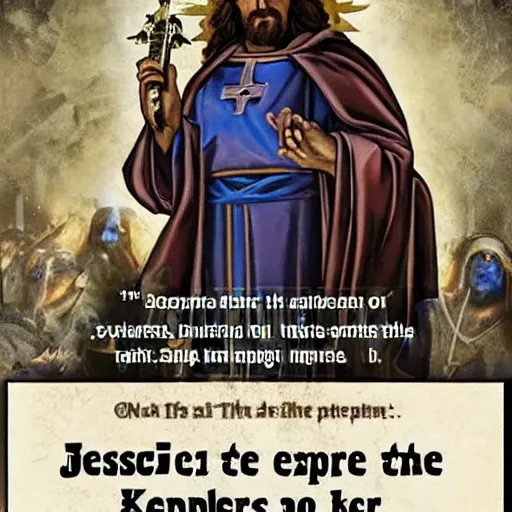 Image similar to Jesus Christ is the emperor, Warhammer 40k
