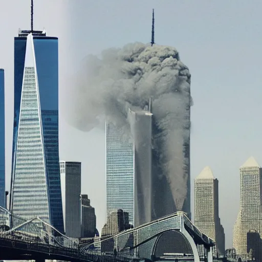 Image similar to hasanabi, hasan piker, 9/11, Twin Towers, fox news, digital art, 4k