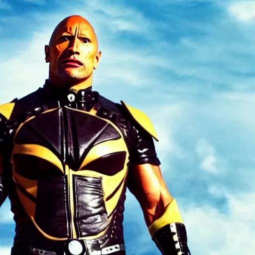 Image similar to Dwayne Johnson as Kamen rider