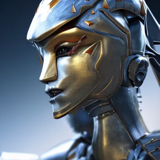 Prompt: stunning bust of a beautiful female knight, but as an anthropomorphic female dragon, well designed cute female robot dragon head, well armored, sharp claws, HD octane render, fantasy, Artstation, Deviantart, Furaffinity
