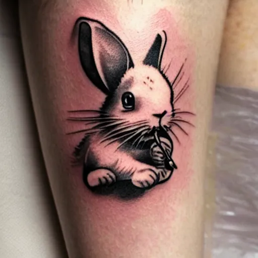 Lovely Bunny Tattoo - Best Tattoo Ideas Gallery