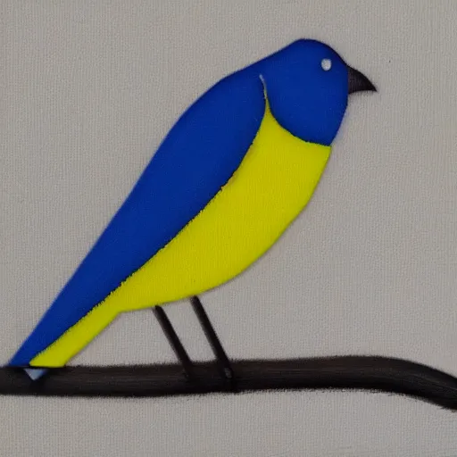 Image similar to Bird icon, blue and yellow