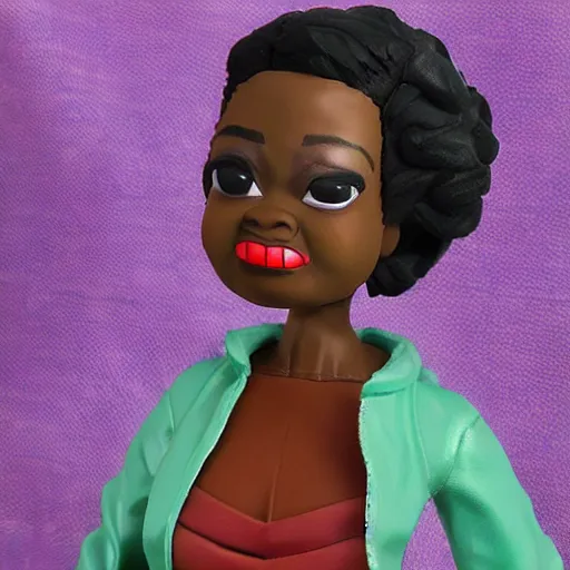 Image similar to viola davis cosplay maya angelou, stop motion vinyl action figure, plastic, toy, butcher billy style