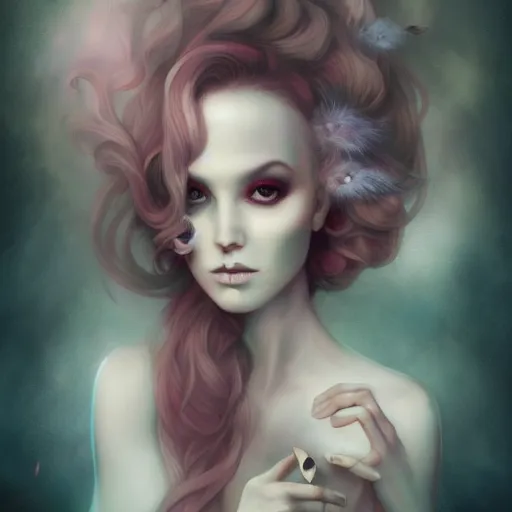 Image similar to of a surreal portrait inspired by Natalie Shau,Charlie bowater,Anna Dittman,cinematic