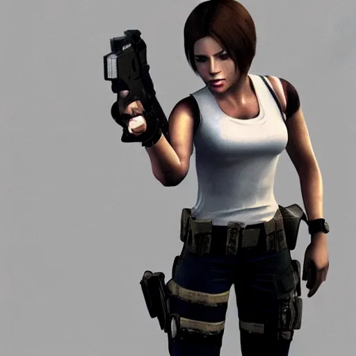 Prompt: resident evil, 3d character model, white background, 3d render