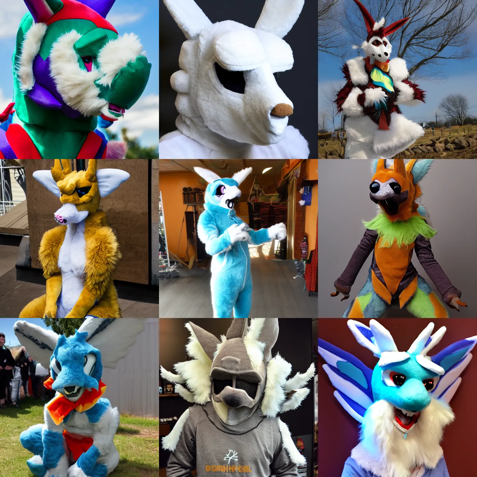 Prompt: dutch angel dragon fursuit