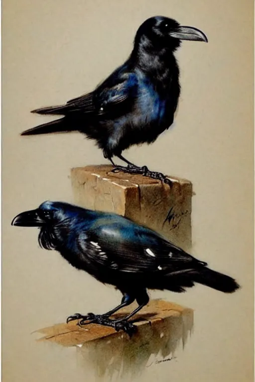 Prompt: (((((1950s raven . muted colors.))))) by Jean-Baptiste Monge !!!!!!!!!!!!!!!!!!!!!!!!!!!