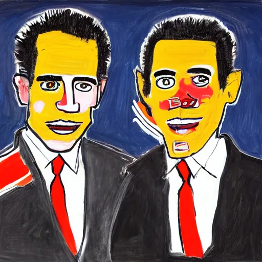 Prompt: hunter biden by basquiat